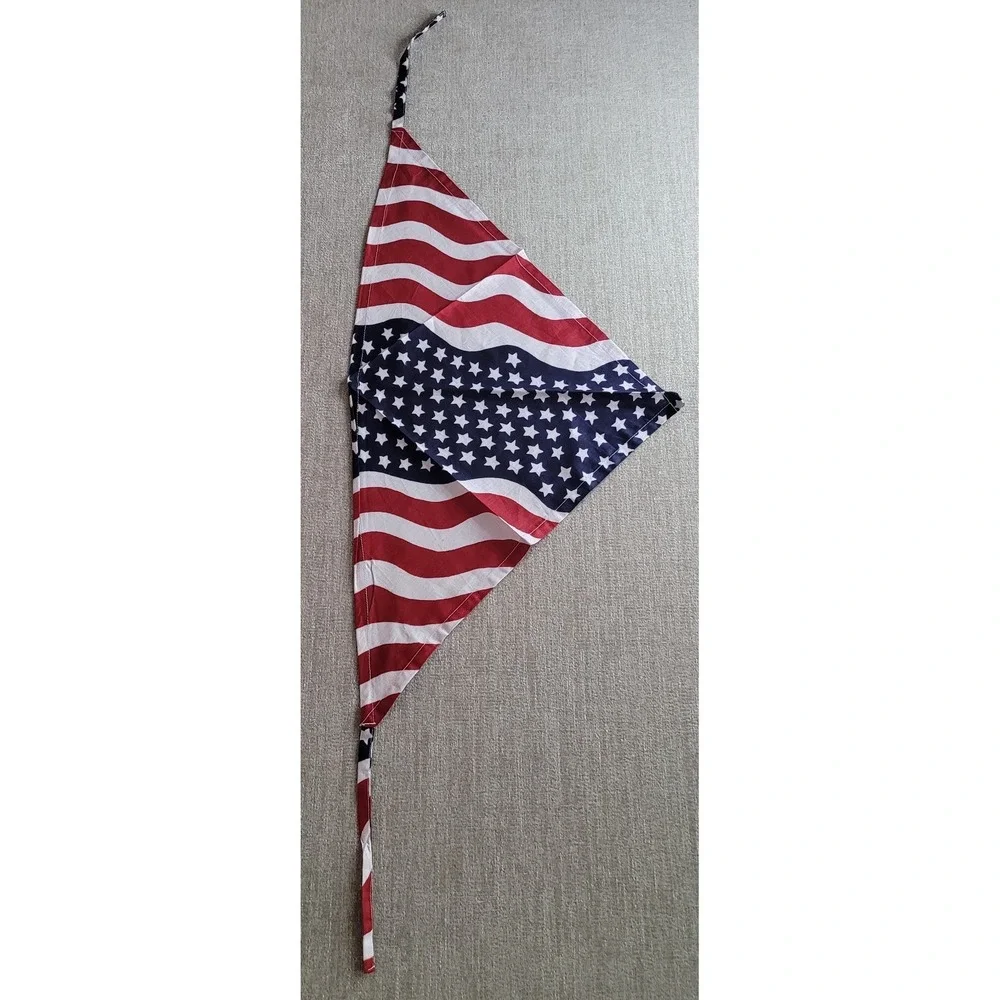 Set of 12 USA American Flag Bandannas Kerchief Facemask 100% Cotton Lot NEW